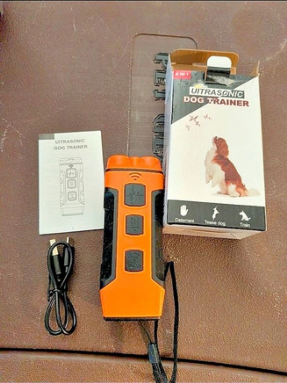 Dog Training Device Orange & Black
